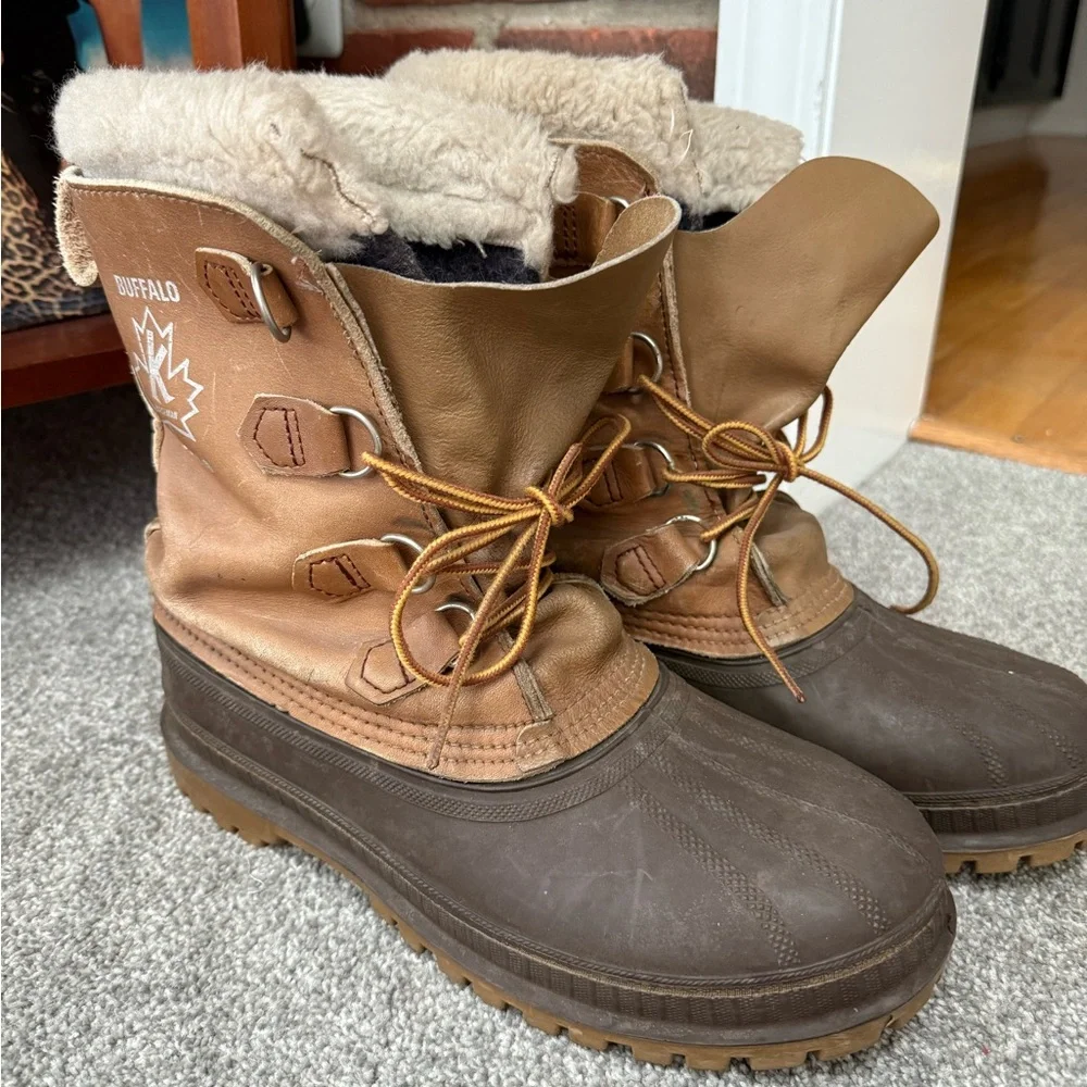 Buffalo David Bitton‎ Two-Tone Brown Winter Lace-Up Boots